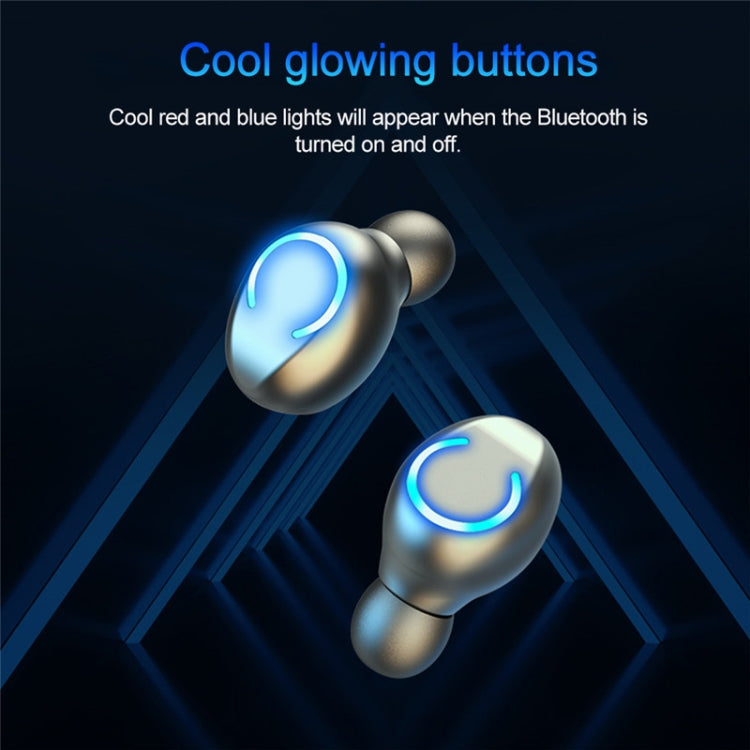 F9-9 TWS CVC8.0 Noise Cancelling Bluetooth Earphone with Charging Box, Support Touch Lighting Effect & Three-screen LED Power Display & Power Bank & Mobile Phone Holder & HD Call & Voice Assistant, F9-9 Black
