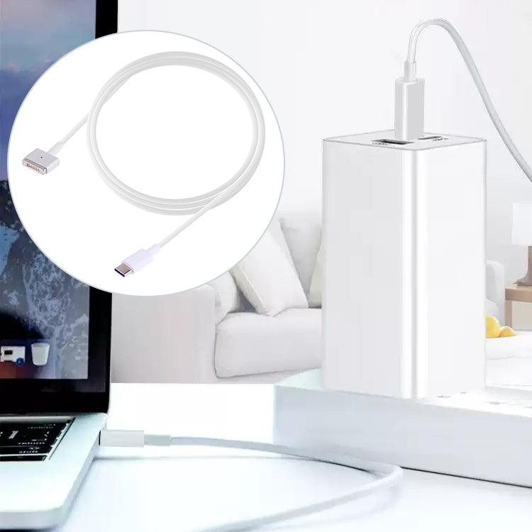 1.7m 5 Pin to USB-C / Type-C Charging Cable for Apple MacBook II(White)
