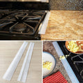 2 PCS 25 inches Gas Stove Slit Strip Antifouling Dustproof Waterproof Kitchen Sealing Strip, 25 inches, 25 inches (Black)