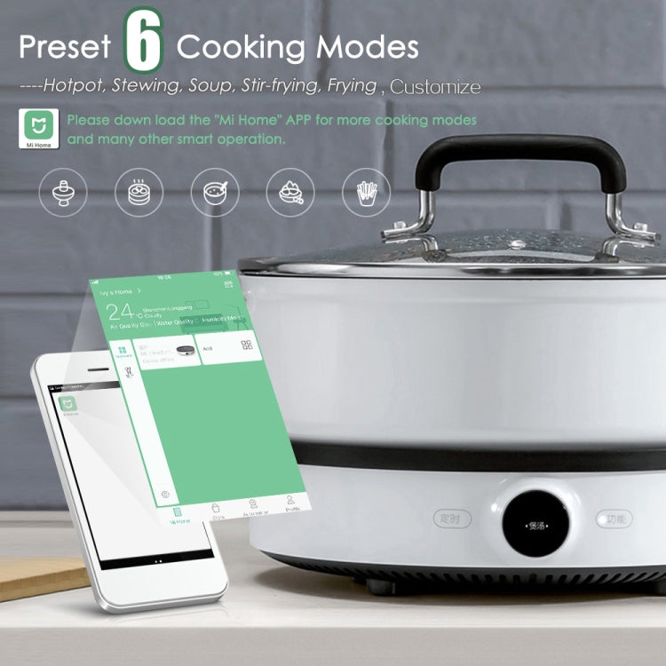 Original Xiaomi Mijia 2100W OLED Screen Induction Cooker 2 NFC Connection App Control, US Plug, Cooker 2 2100W
