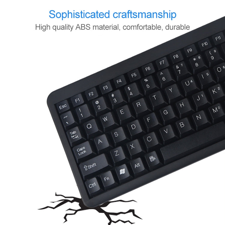 DS-8800 PS / 2 Interface Prevent Water Splashing Laser Engraving Character One-piece Wired Touchpad Keyboard, Length: 1.5m, DS-8800 PS/2