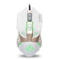 iMICE V5 USB 7 Buttons 4000 DPI Wired Optical Colorful Backlight Gaming Mouse for Computer PC Laptop, V5  (White)