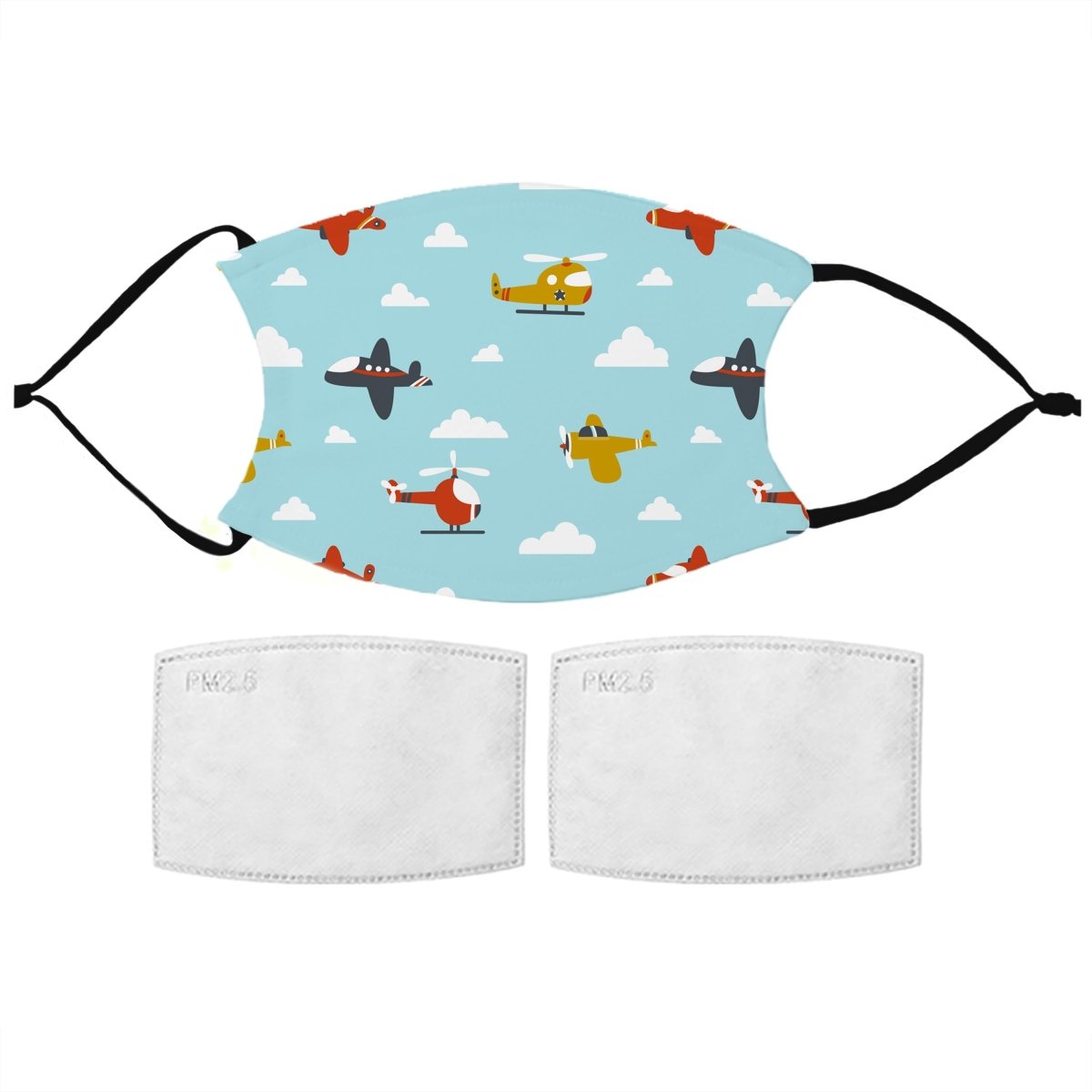 Kids Aeroplane Pattern Face Mask