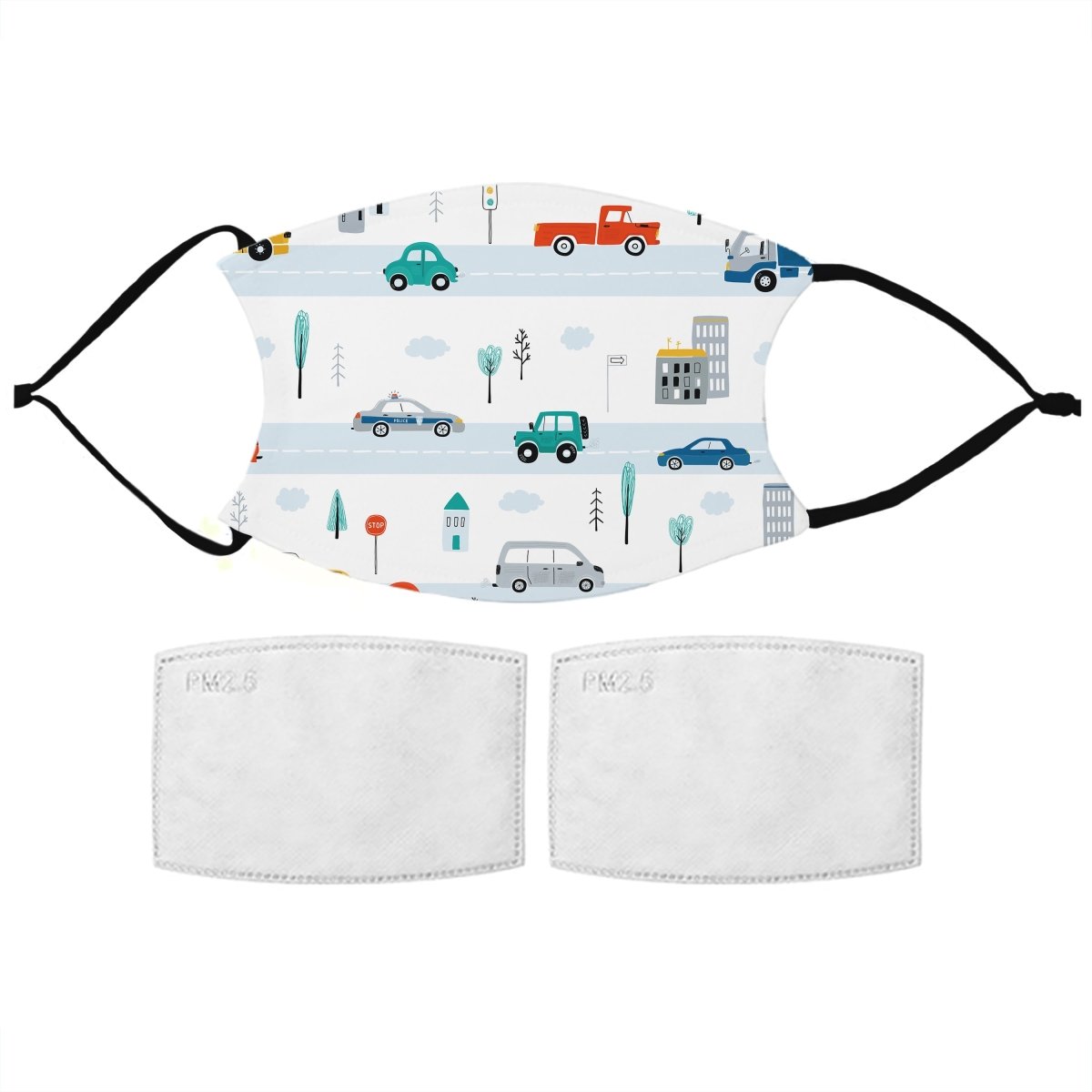 Kids Car Pattern Face Mask