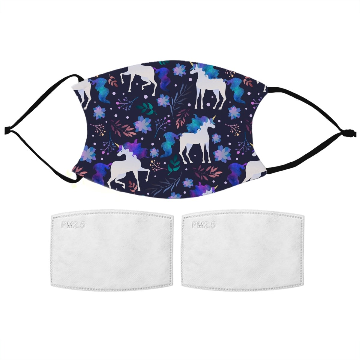 Kids Indigo Unicorn Face Mask