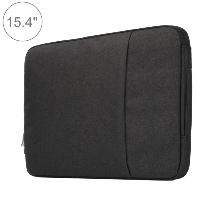 15.4 inch Universal Fashion Soft Laptop Denim Bags Portable Zipper Notebook Laptop Case Pouch for MacBook Air / Pro, Lenovo and other Laptops, Size: 39.2x28.5x2cm, 15.4 inch Grey, 15.4 inch Dark Blue, 15.4 inch Black