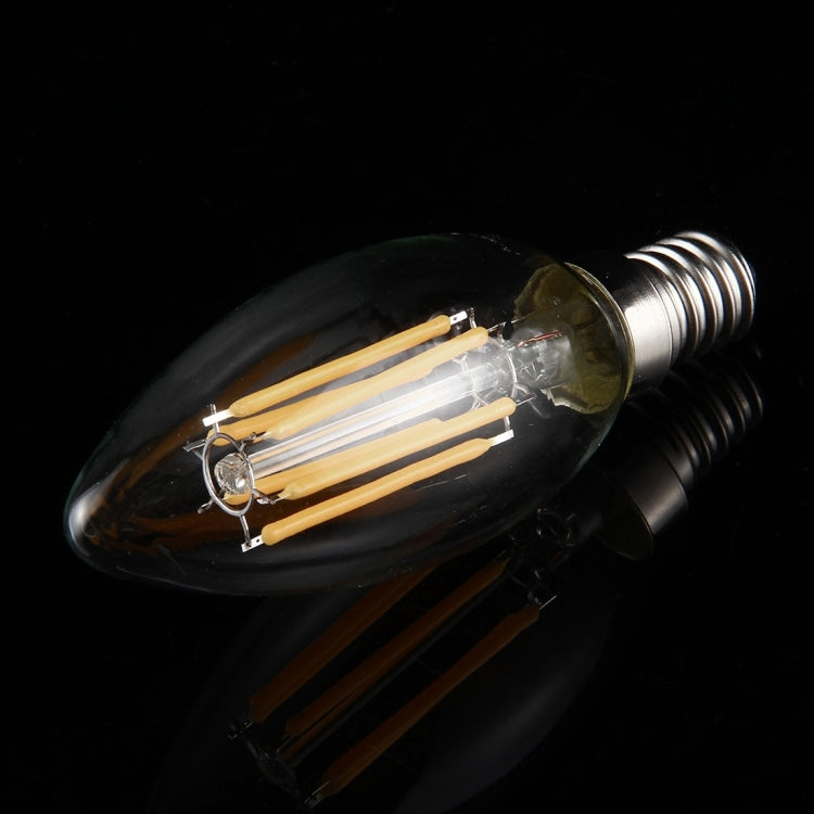 6 LEDs 450 LM Retro Energy Saving Light for Halls, AC 220V, Apiciform E14 6W 220V White Light