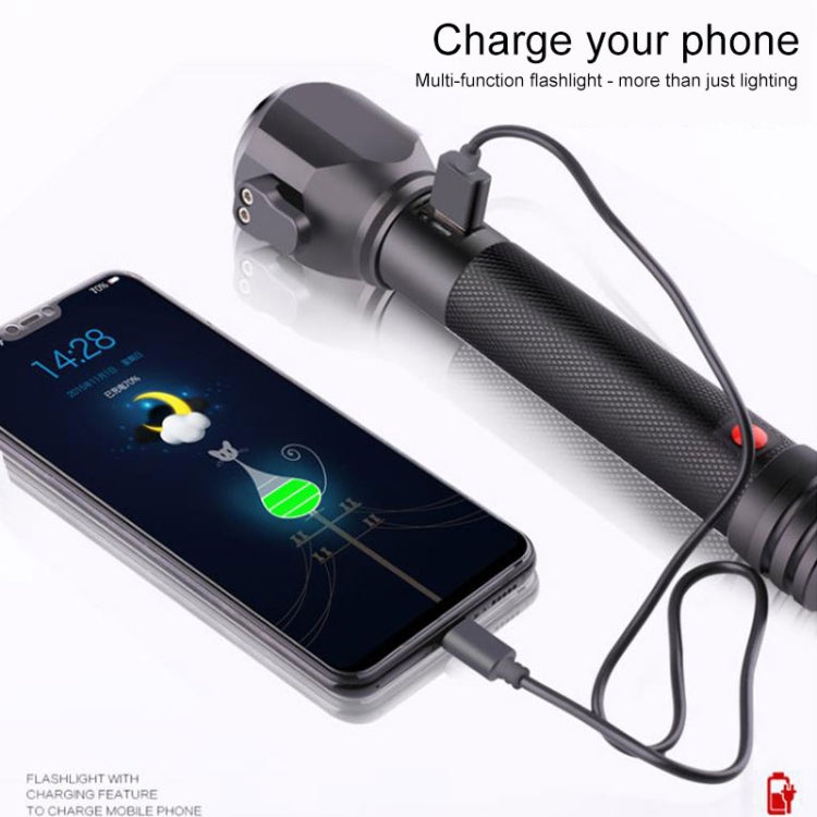 Multi-functional Car Safety Hammer Solar Alarm Emergency Working Flashlight (Black)