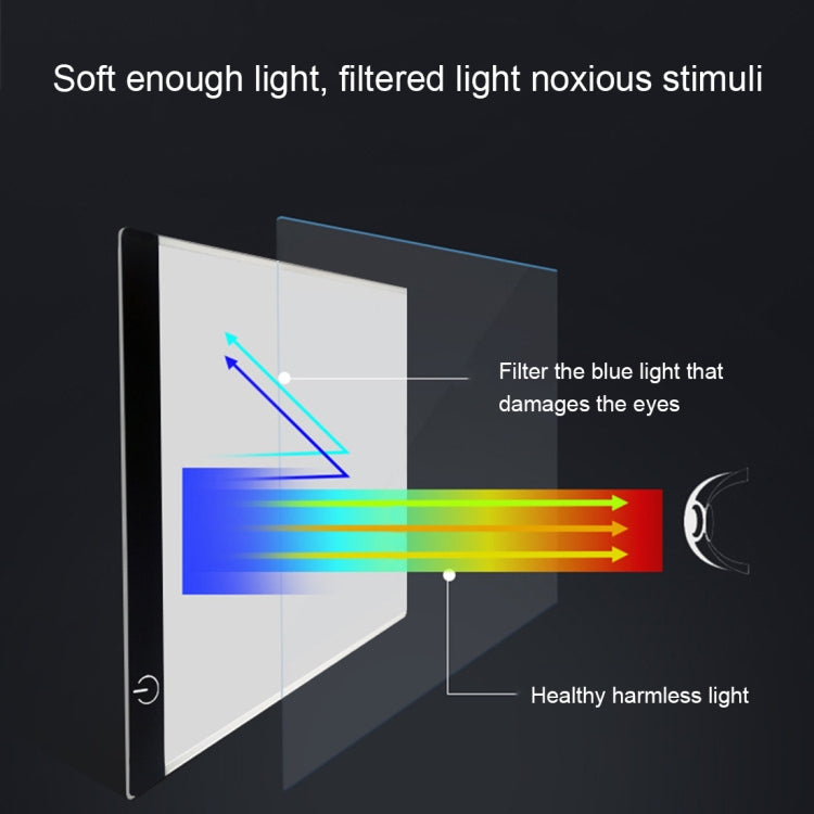Ultra-thin A4 Size Portable USB LED Artcraft Tracing Light Box Copy Board Brightness Control for Artists Drawing Sketching Animation and X-ray Viewing