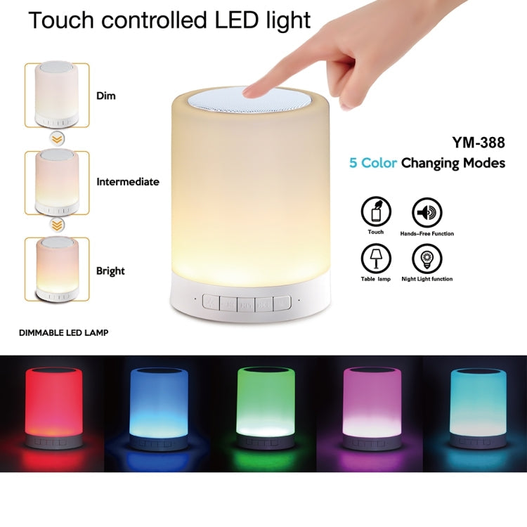 388 Atmosphere Light Bluetooth Speaker with LED & Handle, AUX, TF Card, Hands-Free