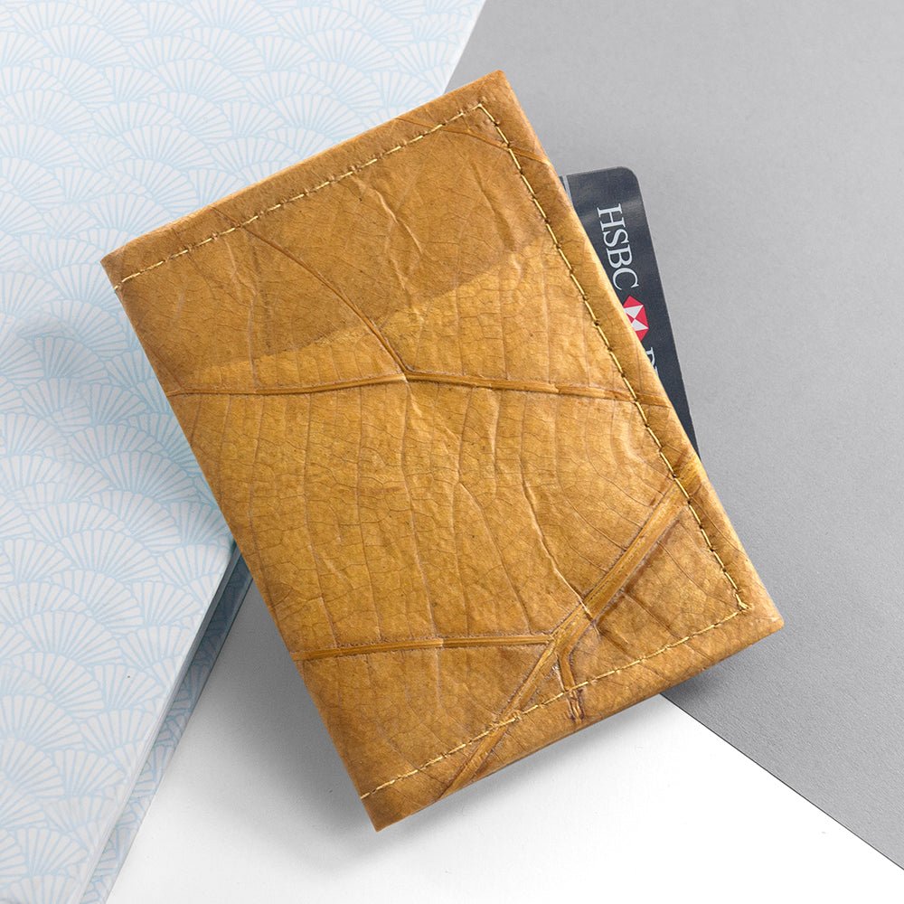 Leaf Leather Folding Card Holder