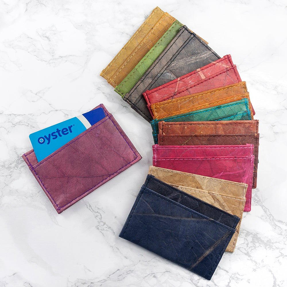 Leaf Leather Minimalist Card Holder
