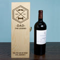 Personalised Legend Dad's Wine Box