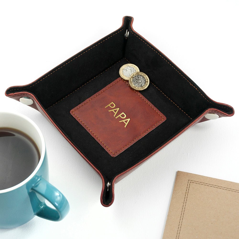 Personalised Luxury Brown Valet Tray