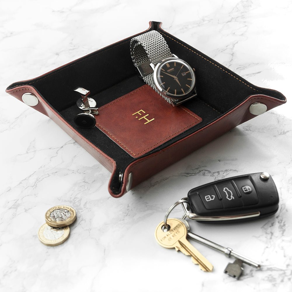 Personalised Luxury Brown Valet Tray