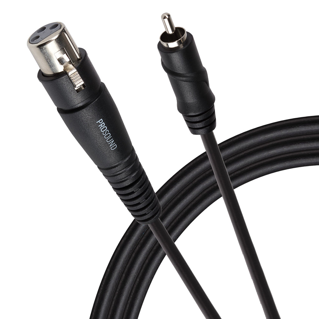 ProSound XLR Female Connector to RCA Phono Cable - Black, 0.23m
