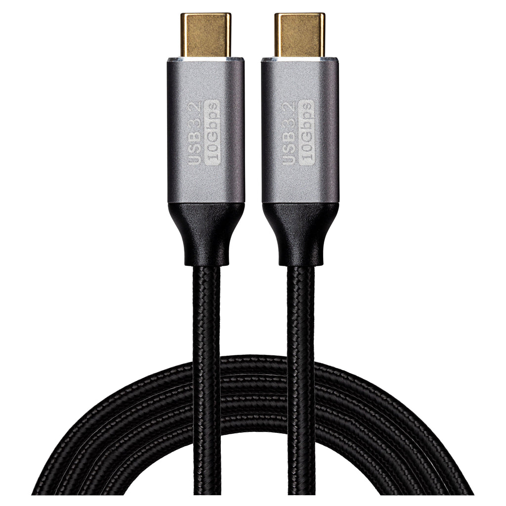 Maplin USB-C to USB-C 3.2 Gen2 100W 10Gbps Super Speed Cable - Black, 1m