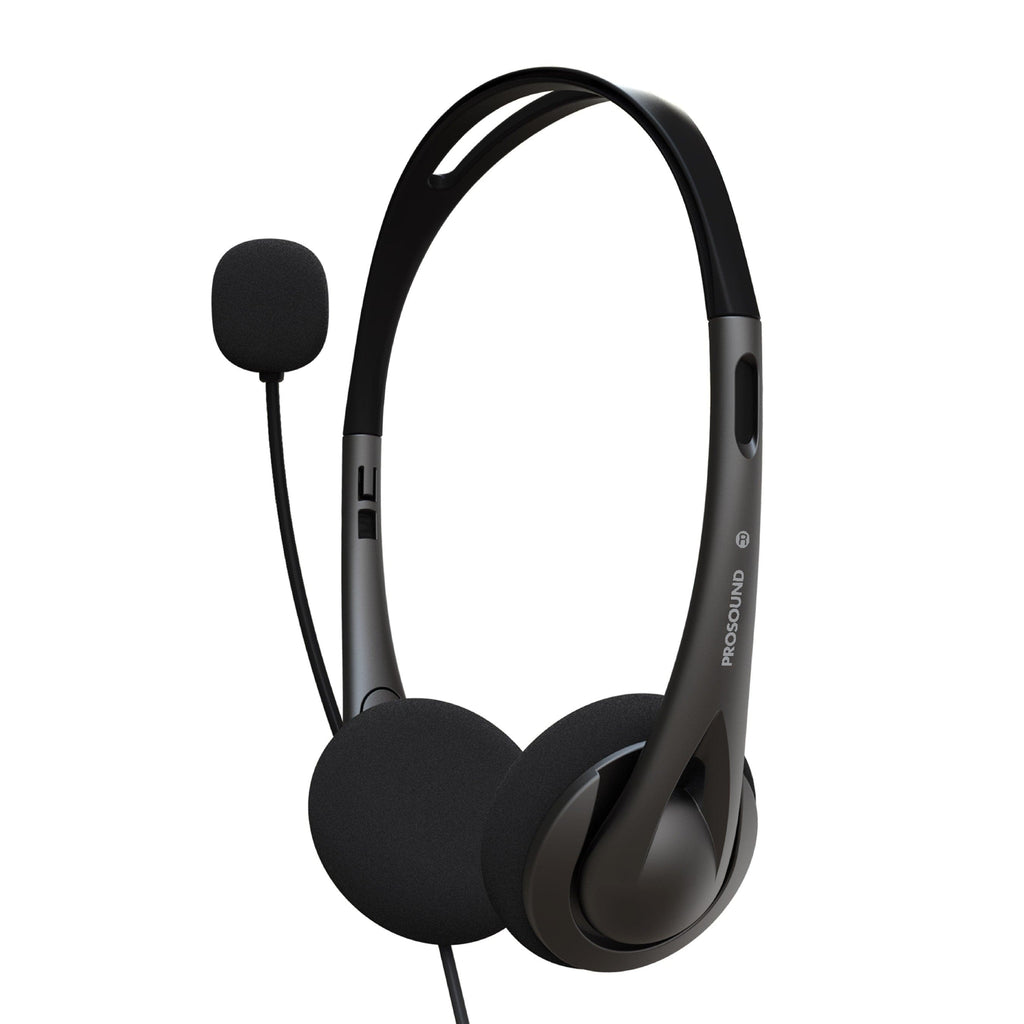 ProSound USB-A Stereo Headset with Electret Condenser Boom Microphone & 1.2m Cable