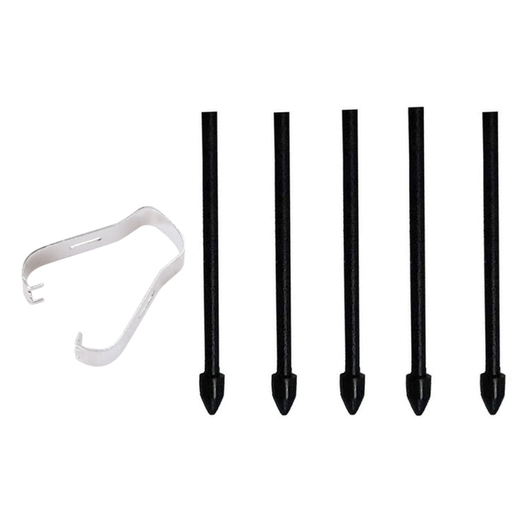 6 in 1 Universal Stylus Pen Replacement Pencil Tips For Samsung Galaxy Tab S8 / S7 / S6 / Galaxy Note20 / Note10 / S23 Ultra / S22 Ultra(Black)