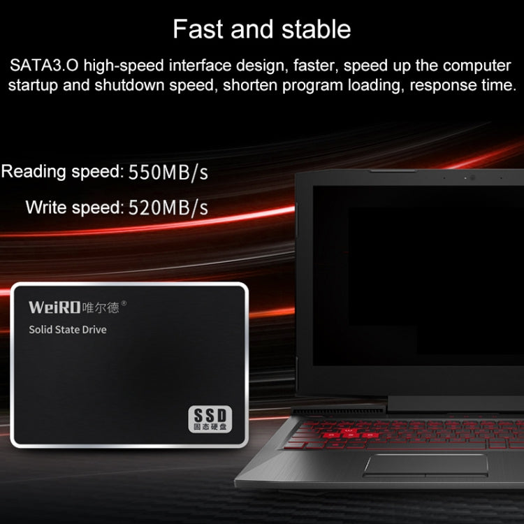 WEIRD S500 240GB 2.5 inch SATA3.0 Solid State Drive for Laptop, Desktop, 240GB