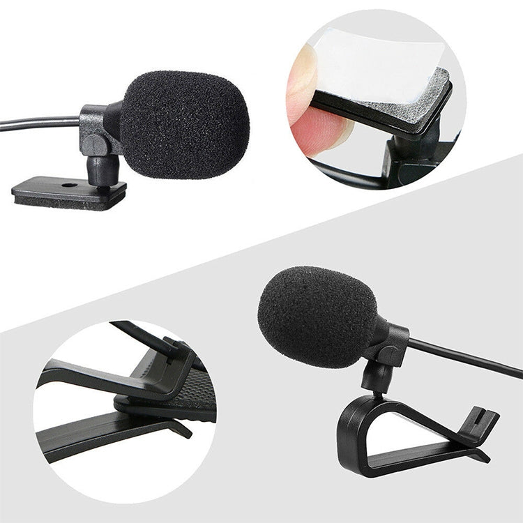 ZJ015MR Stereo 2.5mm Angle Head Plug Car Navigation DVD External Paste Microphone, Length: 3m, Stereo 2.5mm Angle Head