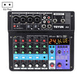 TEYUN NA6 6-channel Small Mixing Console Mobile Phone Sound Card Live Broadcast Computer Recording Console Processor, EU Plug, NA6 EU Plug