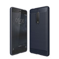 For Nokia 5 Brushed Carbon Fiber Texture Shockproof TPU Protective Cover Case, Nokia 5