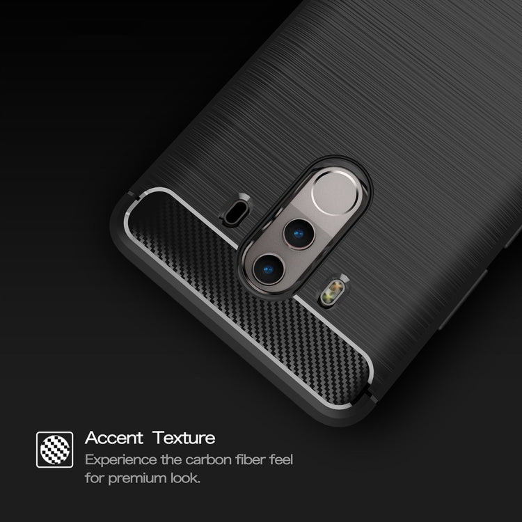 For Huawei  Mate 10 Pro Brushed Texture Carbon Fiber Shockproof TPU Rugged Armor Protective Case , For Huawei Mate 10 Pro, For Mate 10 Pro