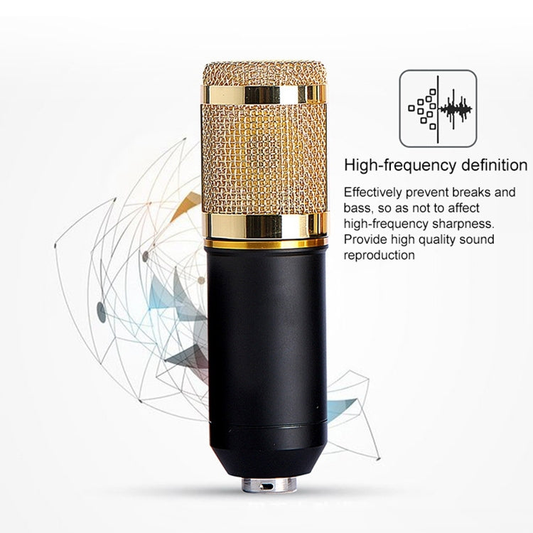 BM-800 Network K-Song Dedicated High-end Metal Shock Mount Microphone Set(Black)