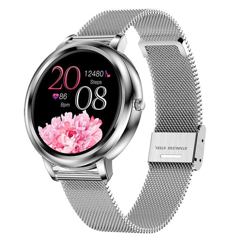 1.09 inch IPS Color Screen IP67 Waterproof Smart Watch, Support Sleep Monitoring / Heart Rate Monitoring / Blood Pressure Monitoring / Multi-sports Mode, Style: Steel Strap, Steel Strap (Gold), Steel Strap (Silver)