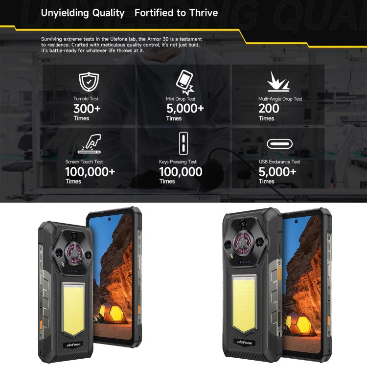 Ulefone Armor 30, 12GB+512GB, Night Vision, IP68/IP69K Rugged Phone, 6.95 inch Android 15 MediaTek Helio G100 Octa Core, Network: 4G, NFC, OTG, Armor 30