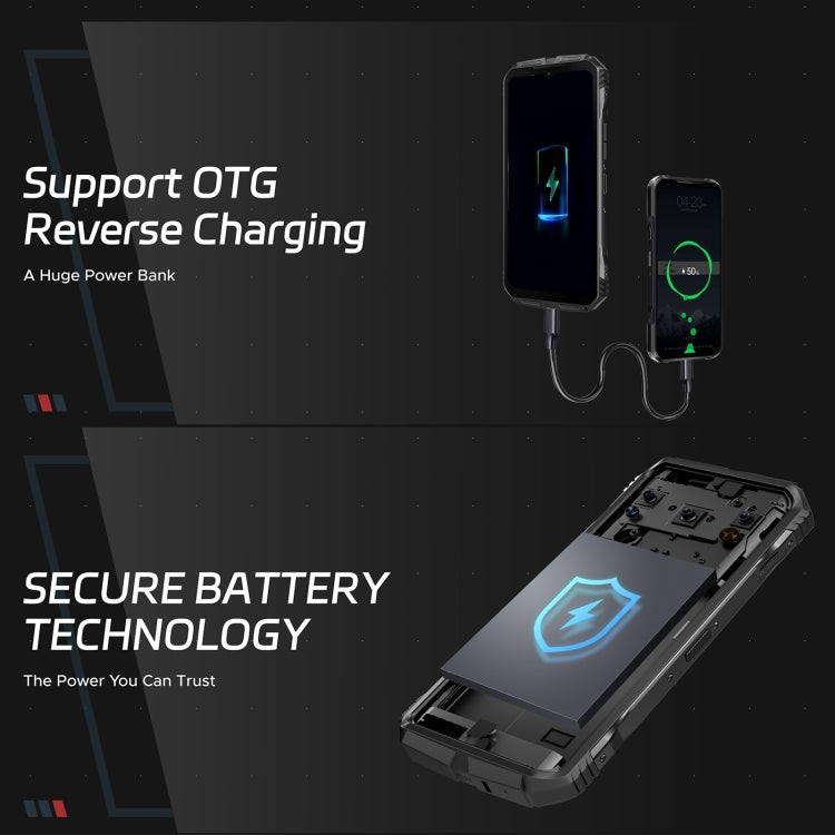 DOOGEE S Cyber, 8GB+256GB, 6.58 inch Android 14 Spreadtrum T606 Octa Core, Network: 4G, OTG, NFC (Black Silver)