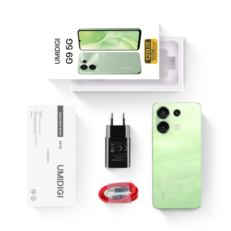 UMIDIGI G9 5G, 6GB+128GB, Side Fingerprint & Face ID Identification, 6.75 inch Android 14 UNISOC T765 Octa Core, Network: 5G (Galaxy Green)