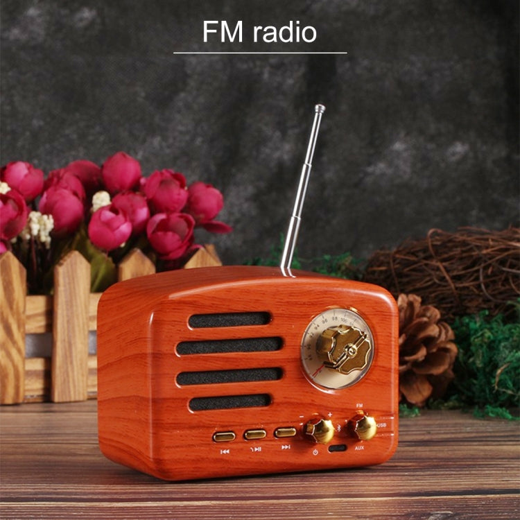 Angel MA-1500 Retro Bluetooth HiFi Radio Speaker with Colorful LED Light, Support USB & FM & 3.5mm Aux