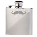 Personalised Stainless Steel Moustache Hip Flask
