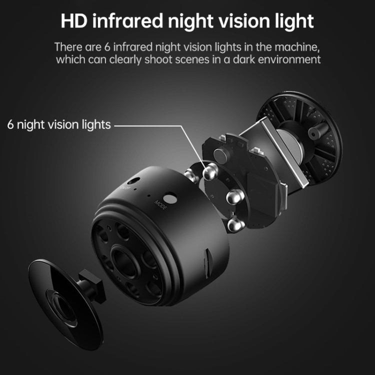 A9 720P Wifi Wireless Network Camera Wide-angle Recorder(Black)