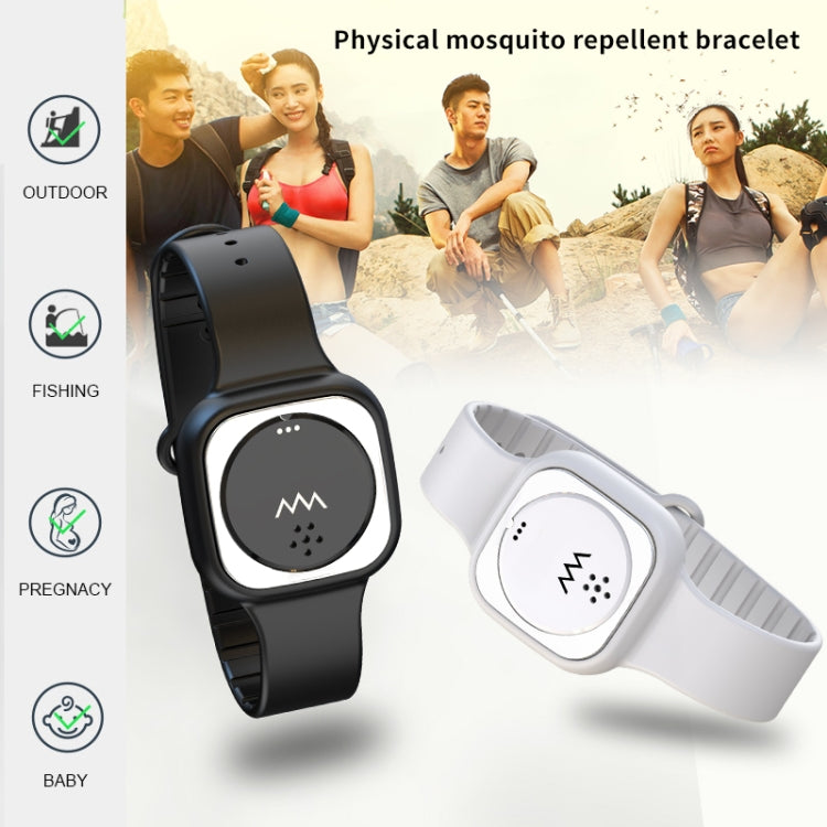 F8 Outdoor Silica Gel Mosquito Repellent Wristband, F8 (Black), F8 (White)
