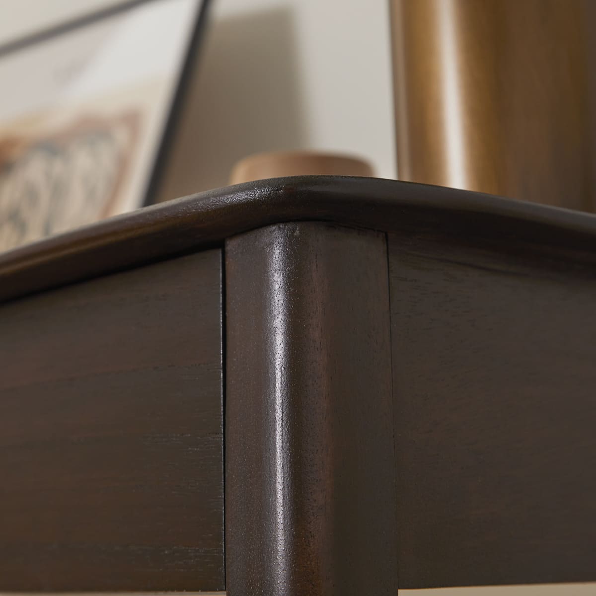 Norway 2 Drawer Dark Walnut Console Table