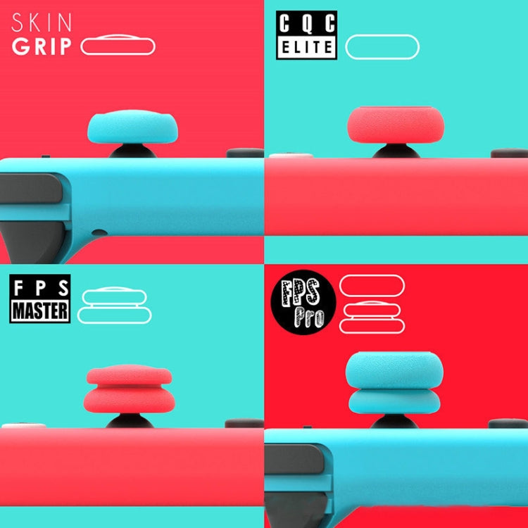 Left + Right Gamepad Rocker Cap Button Cover for Switch, For Switch(Black), For Switch(Blue + Magenta), For Switch(Green+Red), For Switch(Red)
