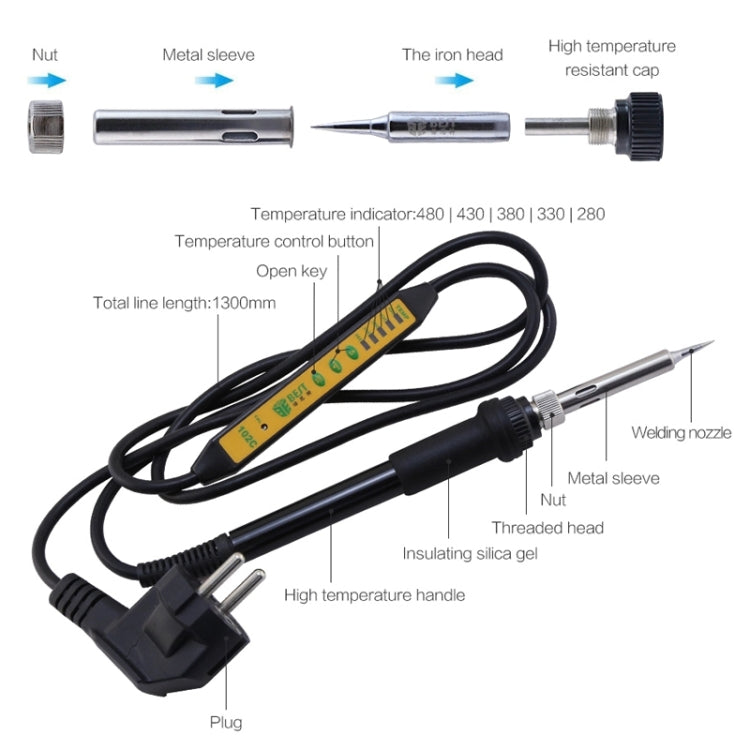 BEST Adjustable Temperature Electric Soldering Iron Welding Solder Station Heat Pencil, UK Plug, UK Plug