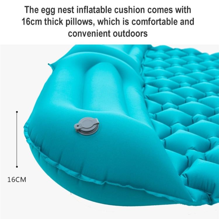 Ordinary Type Outdoor Camping Peripheral Inflatable Cushion Portable TPU Inflatable Double Bed, Size: 195 x 119 x 16cm, Ordinary Type Dark Blue, Ordinary Type Orange, Ordinary Type Emerald, Ordinary Type Peacock Blue