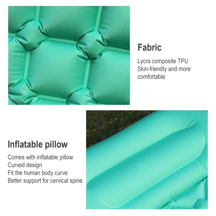 Ordinary Type Outdoor Camping Peripheral Inflatable Cushion Portable TPU Inflatable Double Bed, Size: 195 x 119 x 16cm, Ordinary Type Dark Blue, Ordinary Type Orange, Ordinary Type Emerald, Ordinary Type Peacock Blue
