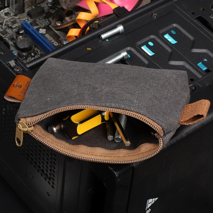 14.5 x 9 x 3cm Electrician Repair Hardware Tool Carrying Bag, 14.5 x 9 x 3cm (Grey), 14.5 x 9 x 3cm (Khaki), 14.5 x 9 x 3cm (Army Green)