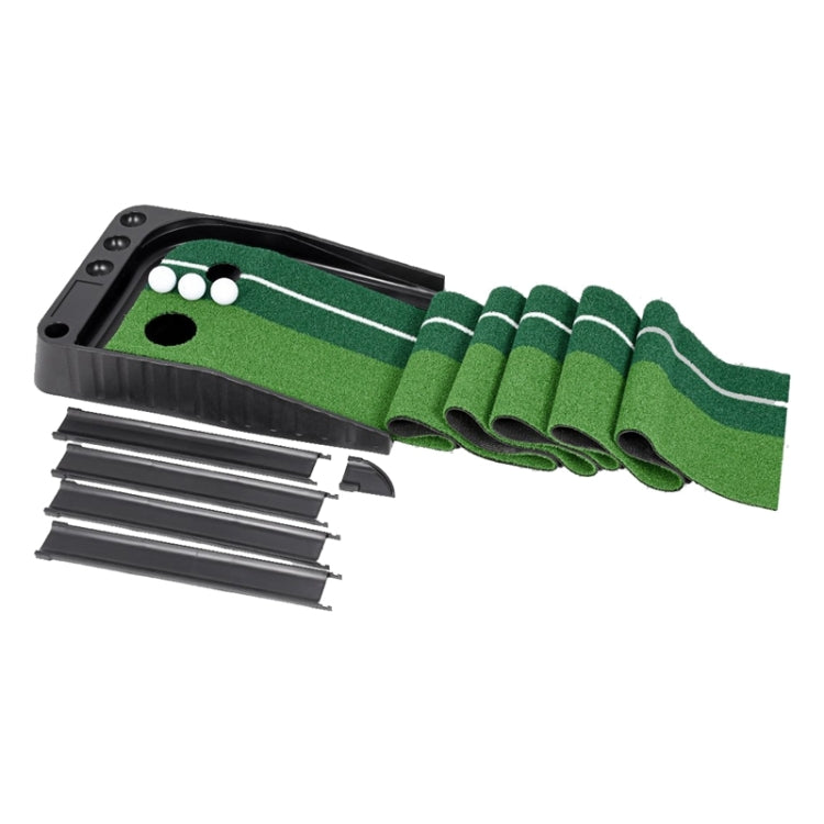 PGM Golf Mini Putting Mat Push Rod Trainer 3m, with Auto Ball Return Fairway, 3m, with Auto Ball Return Fairway