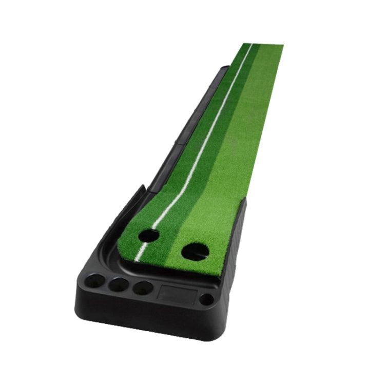 PGM Golf Putting Mat Push Rod Trainer 3m, with Three Soft Balls & Three Bicolor Balls & Auto Ball Return Fairway, 3m, with Three Soft Balls & Three Bicolor Balls & Auto Ball Return Fairway