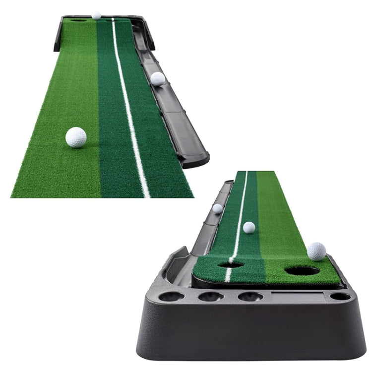 PGM Golf Putting Mat Push Rod Trainer 3m, with Three Soft Balls & Three Bicolor Balls & Auto Ball Return Fairway, 3m, with Three Soft Balls & Three Bicolor Balls & Auto Ball Return Fairway
