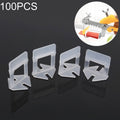 100 PCS 2.0mm Lengthen Tile Leveling System Clips Kit Wall Floor Tile Spacer Tiling Tool  for Paving Locator Tool OG6480, 2.0mm Lengthen