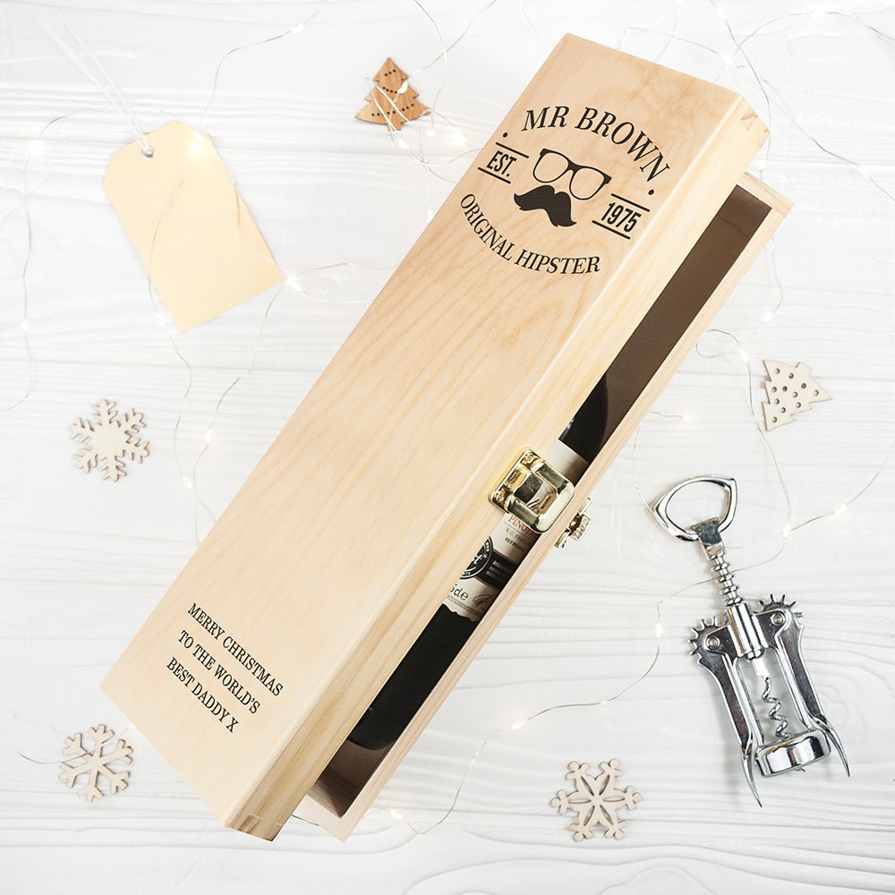 Personalised Original Hipster's Wine Box