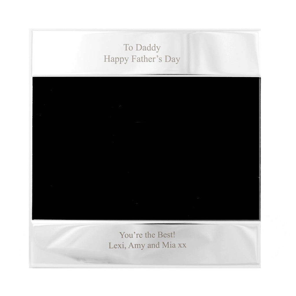 Personalised Silver 6x4 Inch Photo Frame