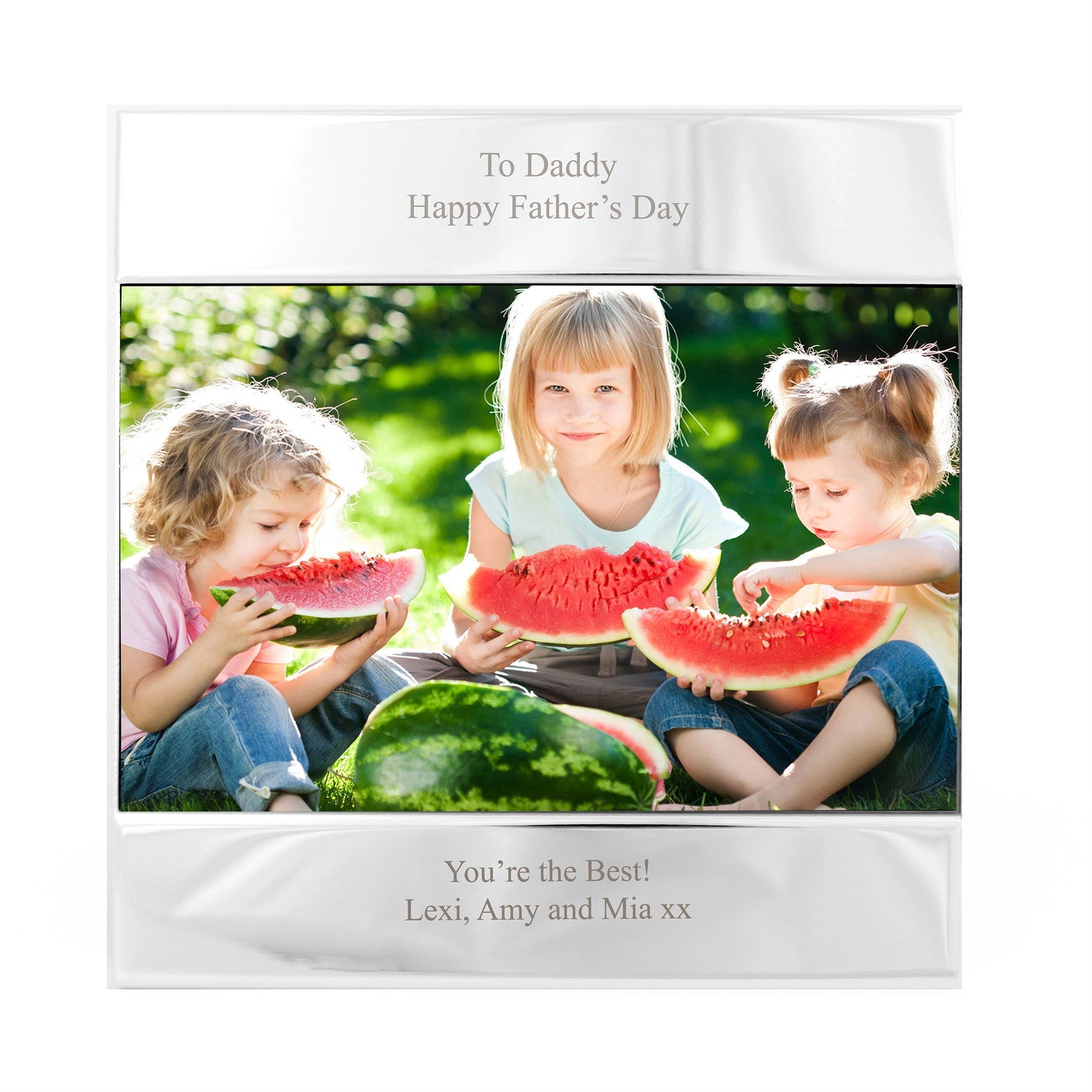 Personalised Silver 6x4 Inch Photo Frame